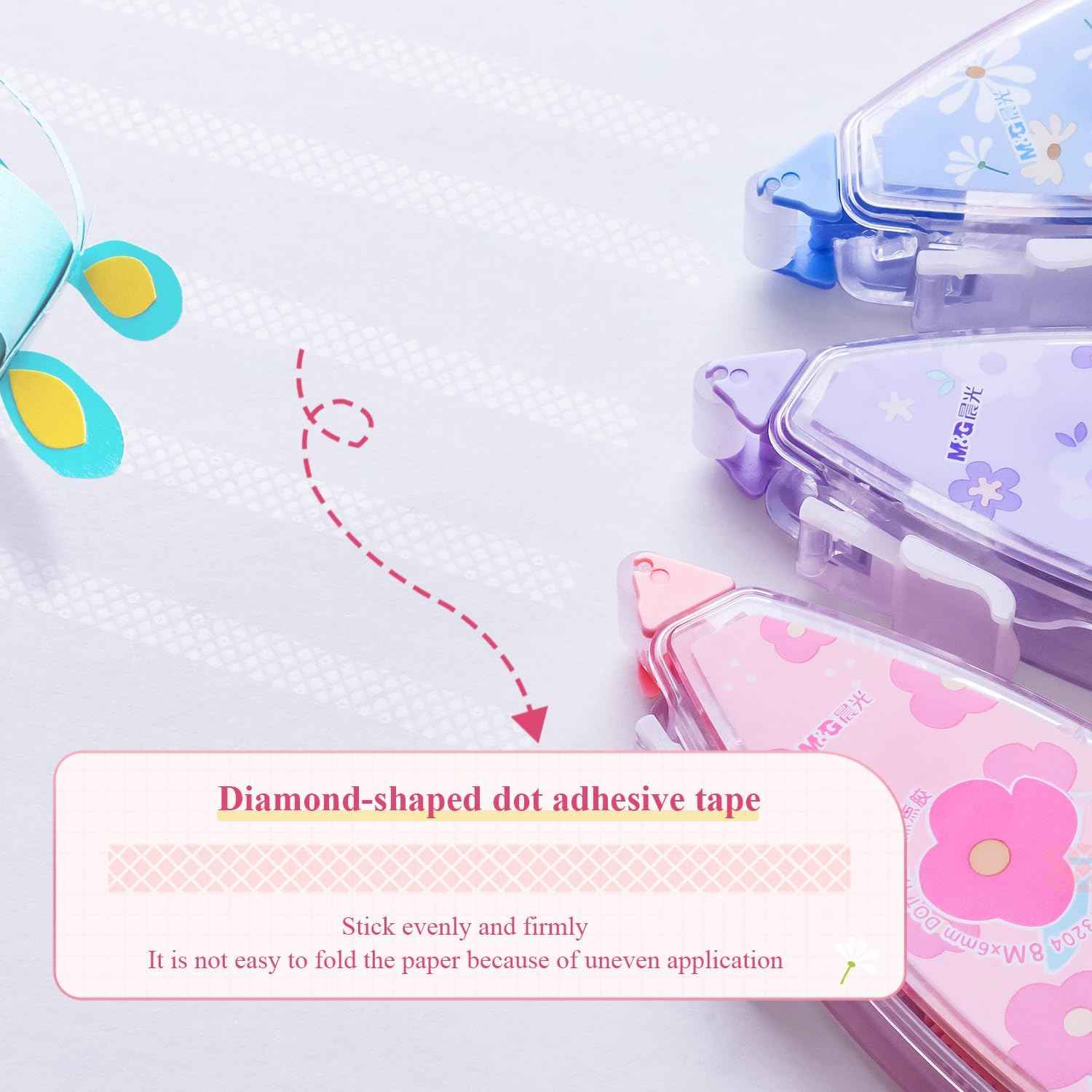 M&G Double Sided Glue Transparent Tape Roller,48M/157FT,6 Pack - TTpen