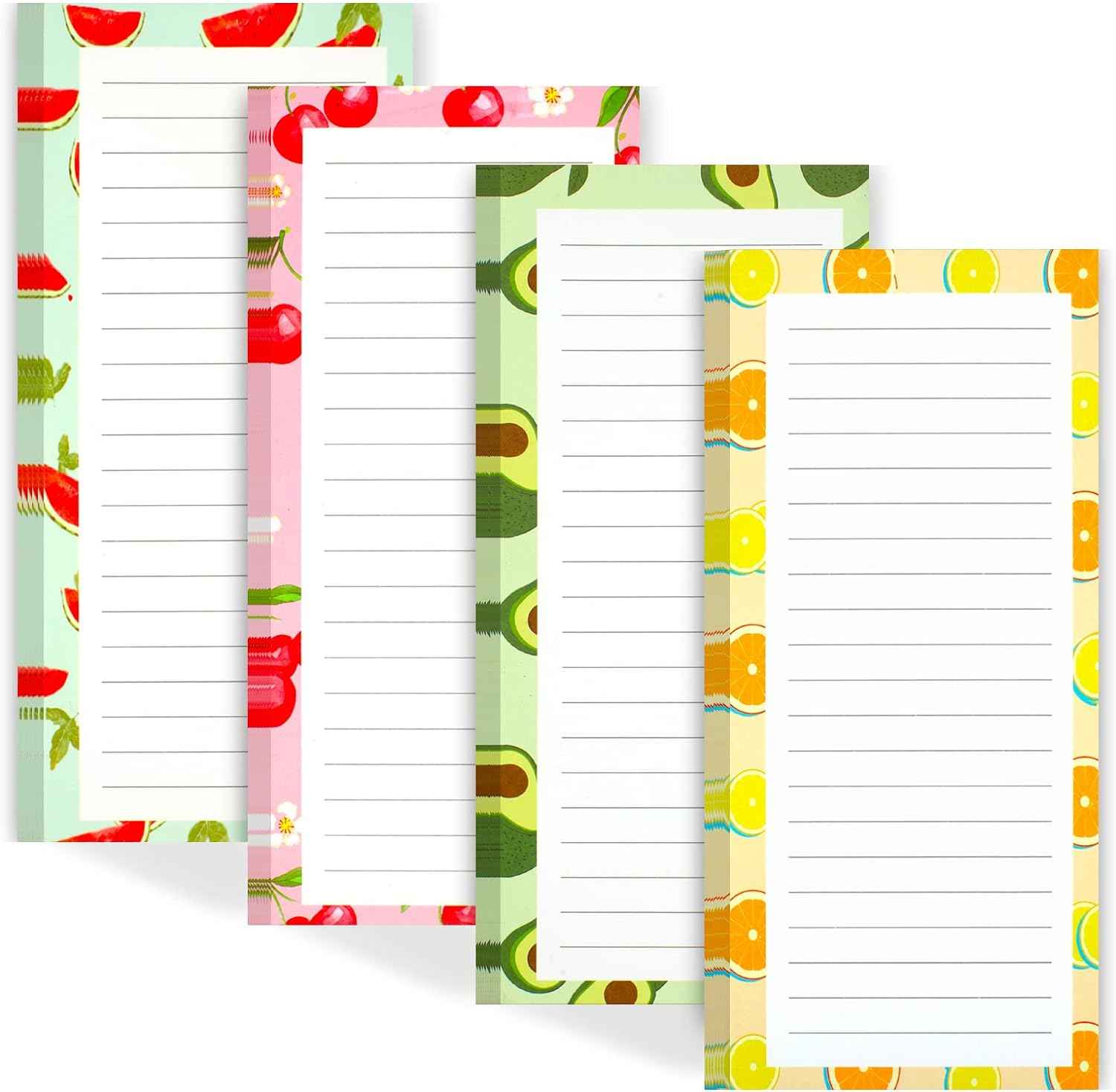 4 Pack Magnetic Notepads Grocery List Pad for Refrigerator,Fruit Design - TTpen