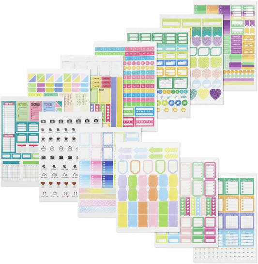 12 Sheets of Planner Stickers with 730Pcs Cute Planner Labels - TTpen