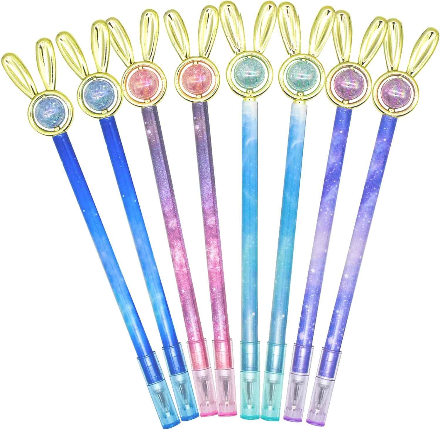24PCS Rabbit Easter Bunny Pens Starry Sky with Pearl Gel Pens 0.5mm - TTpen
