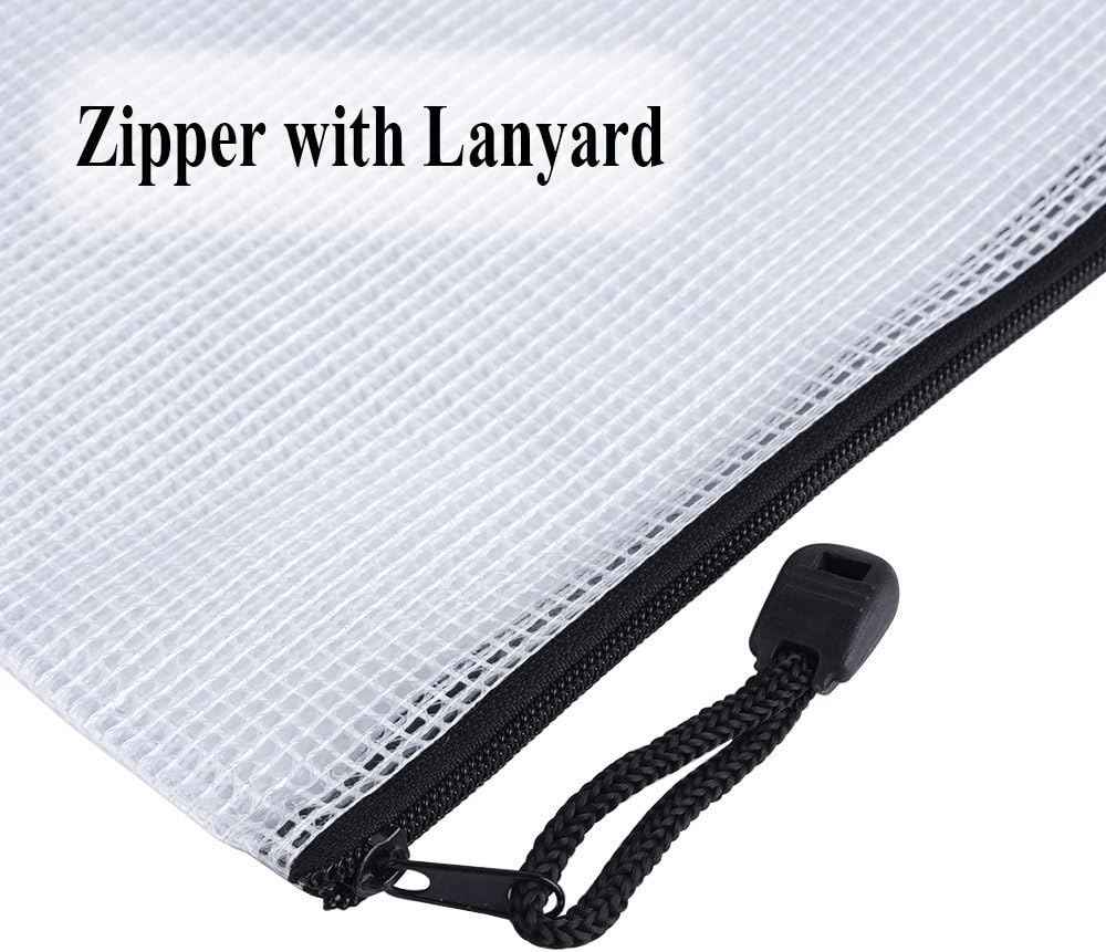 12pcs Mesh Zipper Pouch Document Folders Bag A6 A5 A4 B4 A3 - TTpen