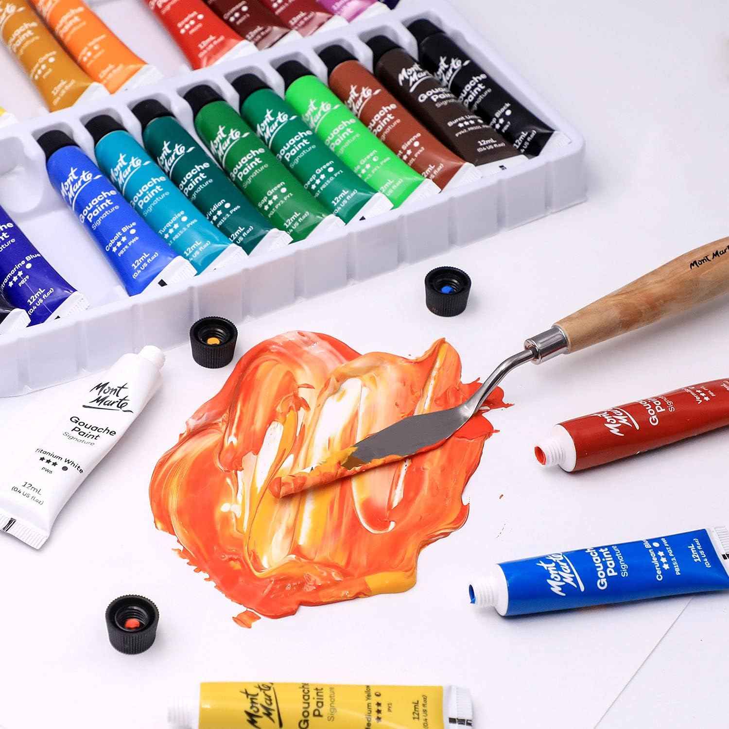 MONT MARTE Signature Gouache Paint,24 Colors 12ml Tube - TTpen