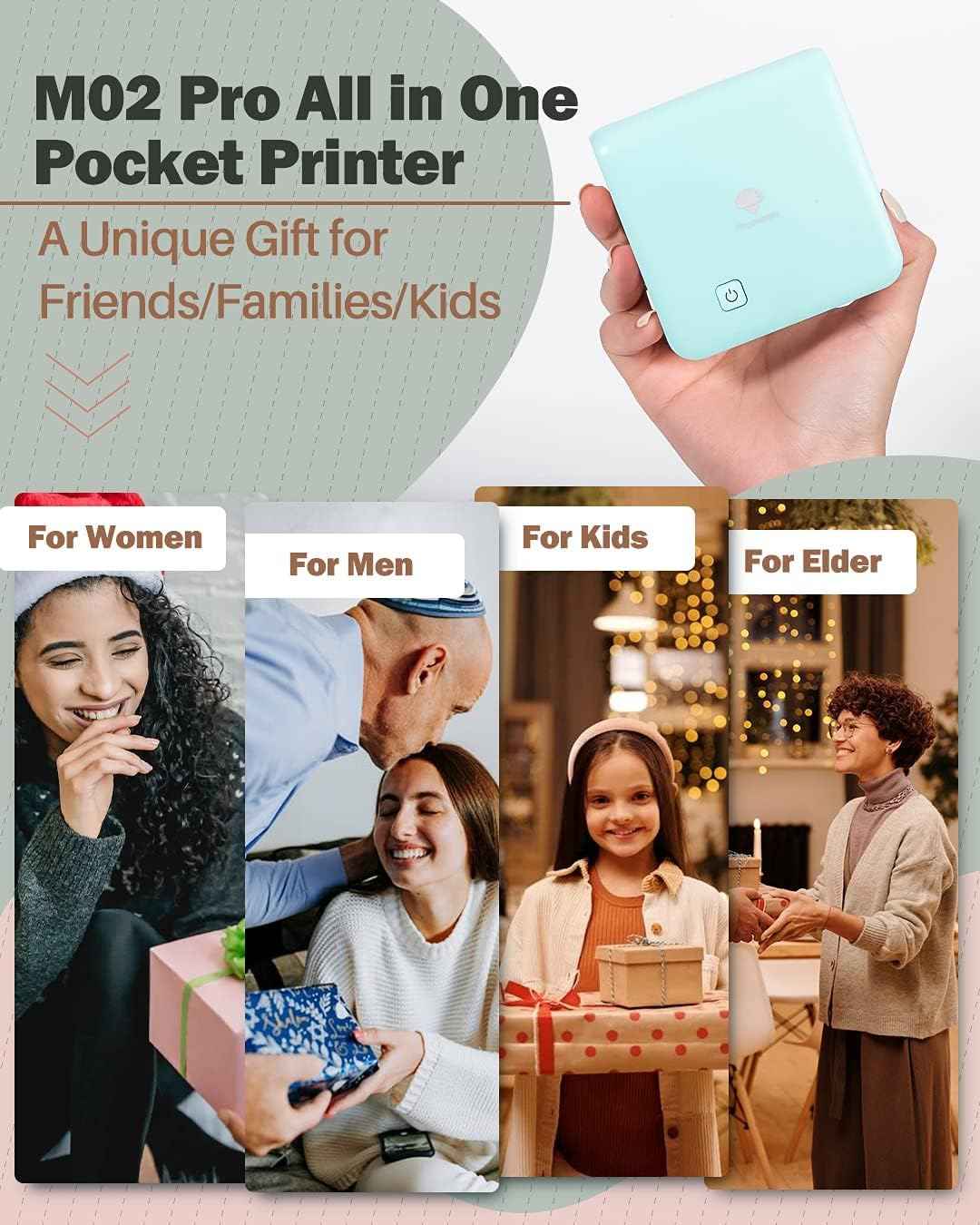 Phomemo M02 Pro Pocket Thermal Bluetooth Photo Printer Type-C Charging - TTpen