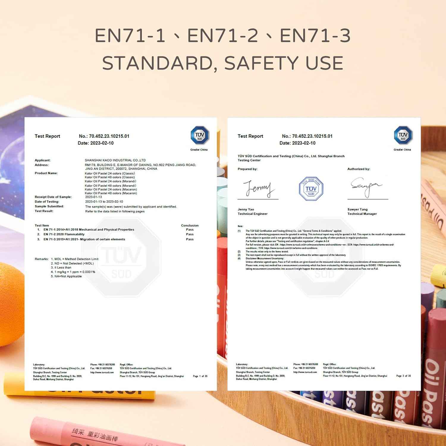 KALOR Oil Pastels Set,24 Classic Colors - TTpen