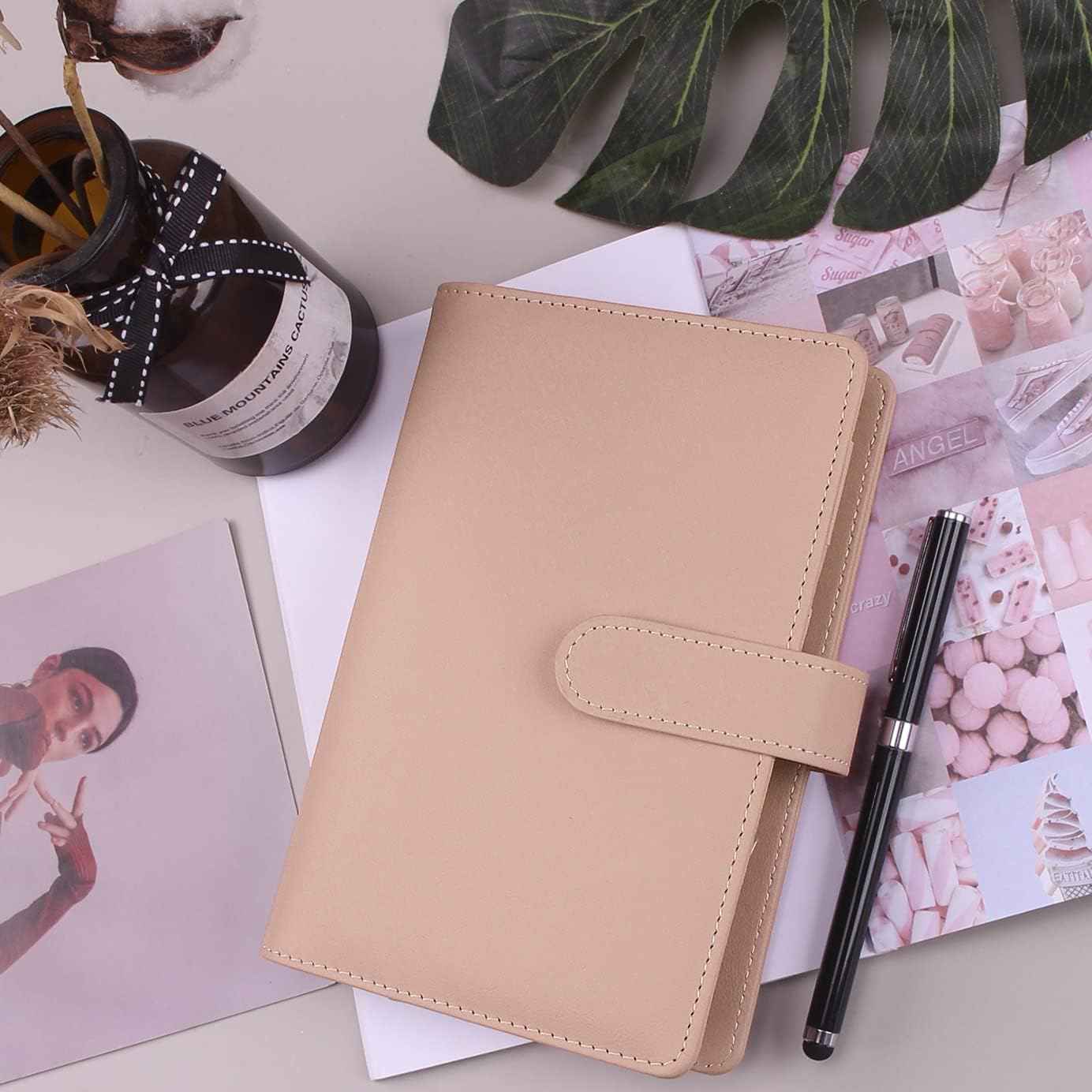 A6 Budget Binder,PU Leather with 12PCS Cash Pockets - TTpen