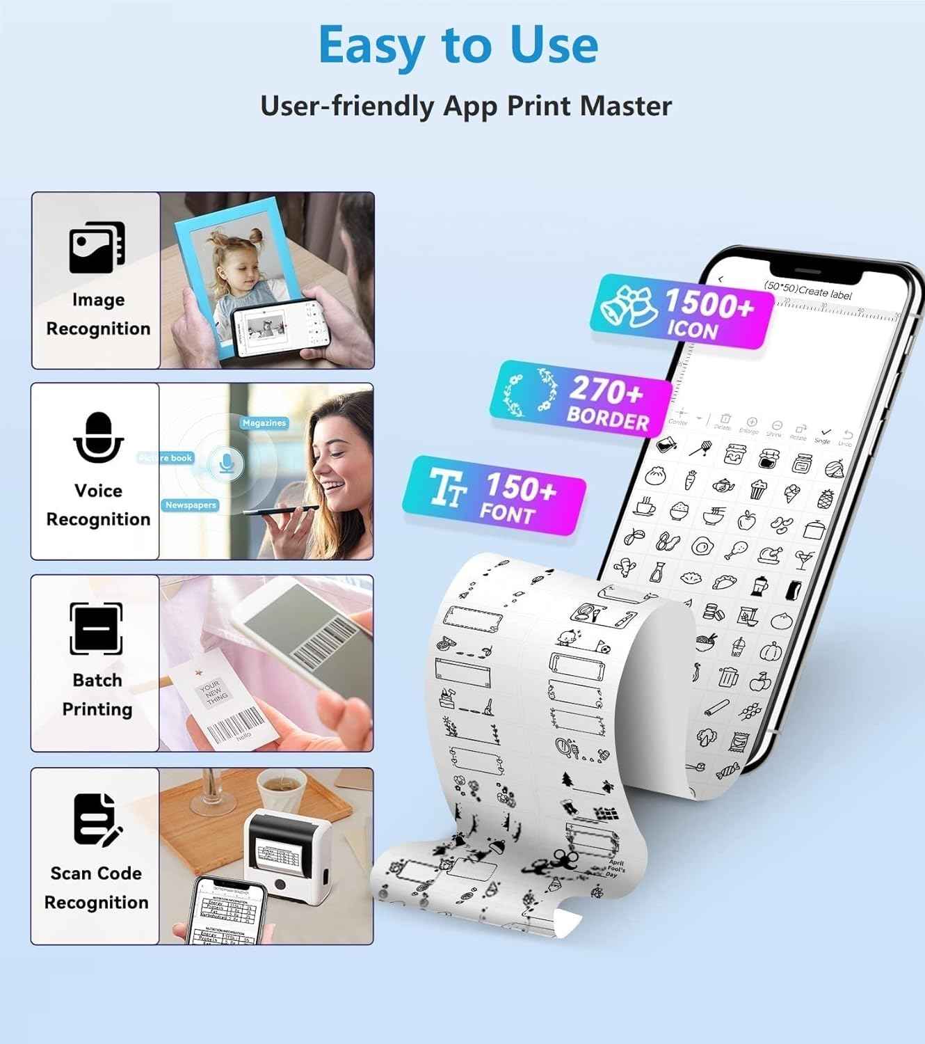 Phomemo M200 Label Maker,Bluetooth Thermal Label Printer (Type-C Charger) - TTpen
