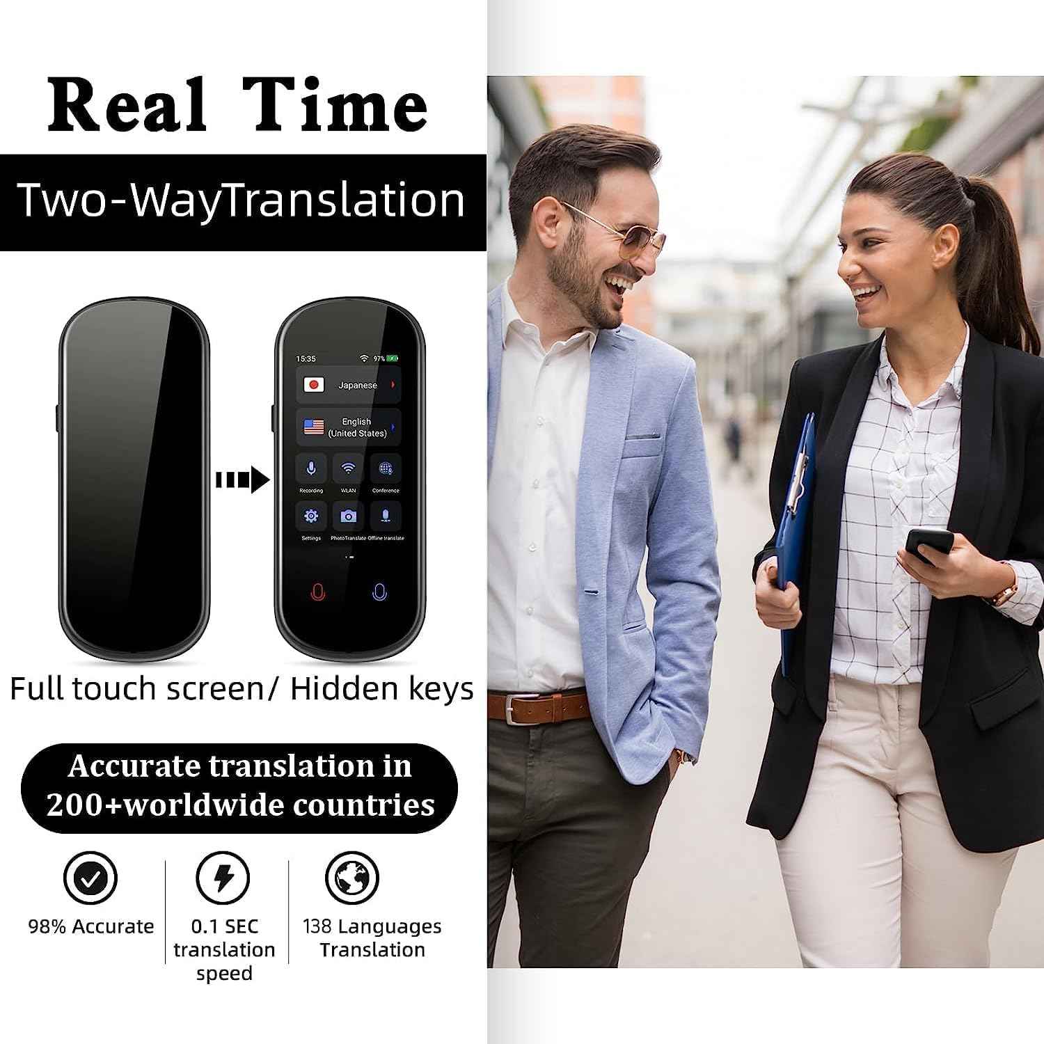 Z2 Intelligent Voice Translator,Electronic Instant 138 Foreign Language Translator - TTpen