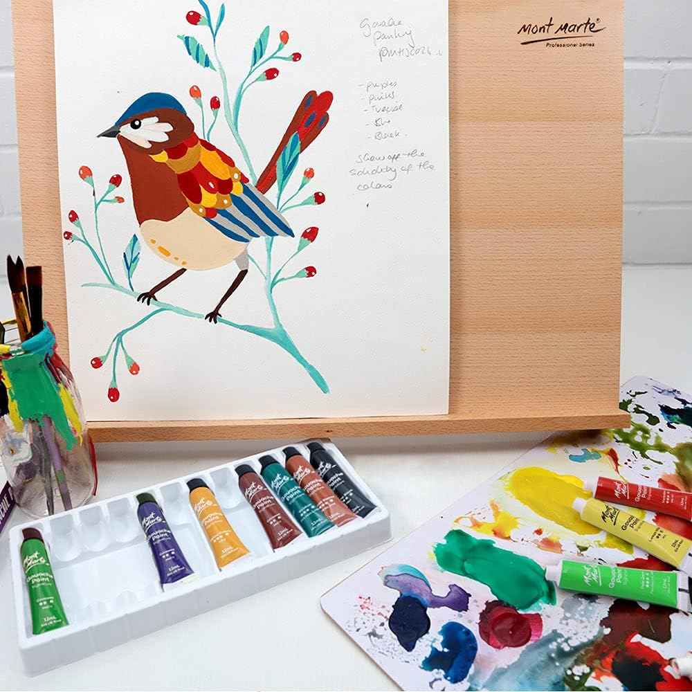 MONT MARTE Signature Gouache Paint,12 Colors 12ml Tube - TTpen