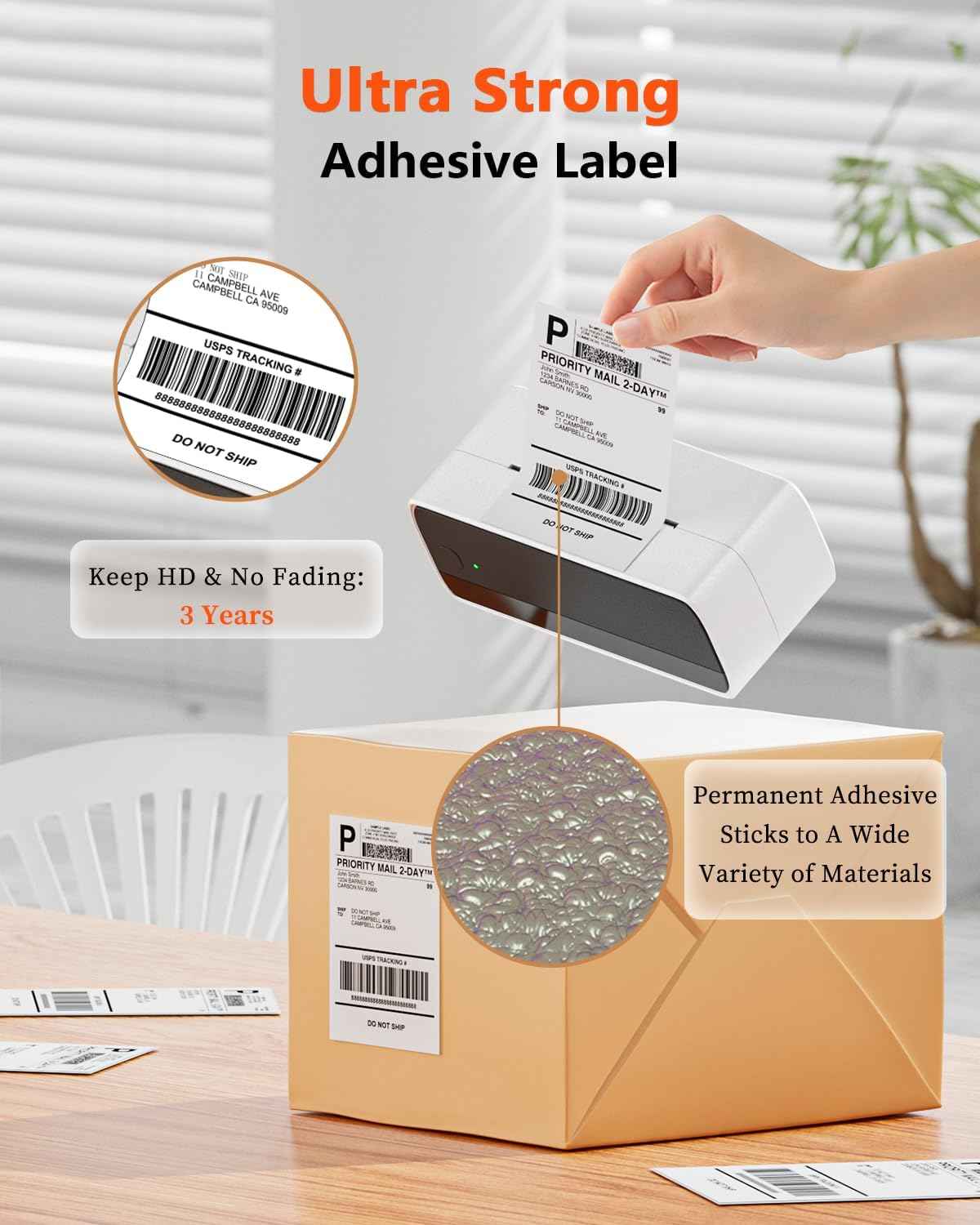 Phomemo 4x6 Inch Thermal Direct Shipping Label,Fan-Fold 500 Labels - TTpen