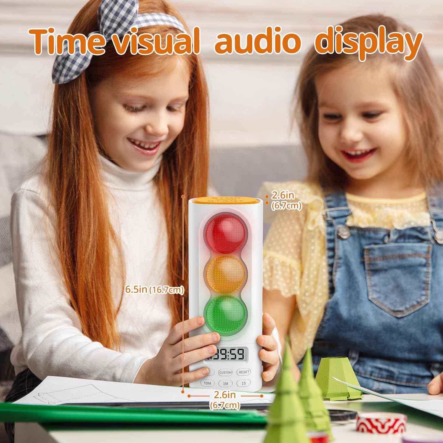 Traffic Light Visual Audio Digital Timer for Kids Classroom