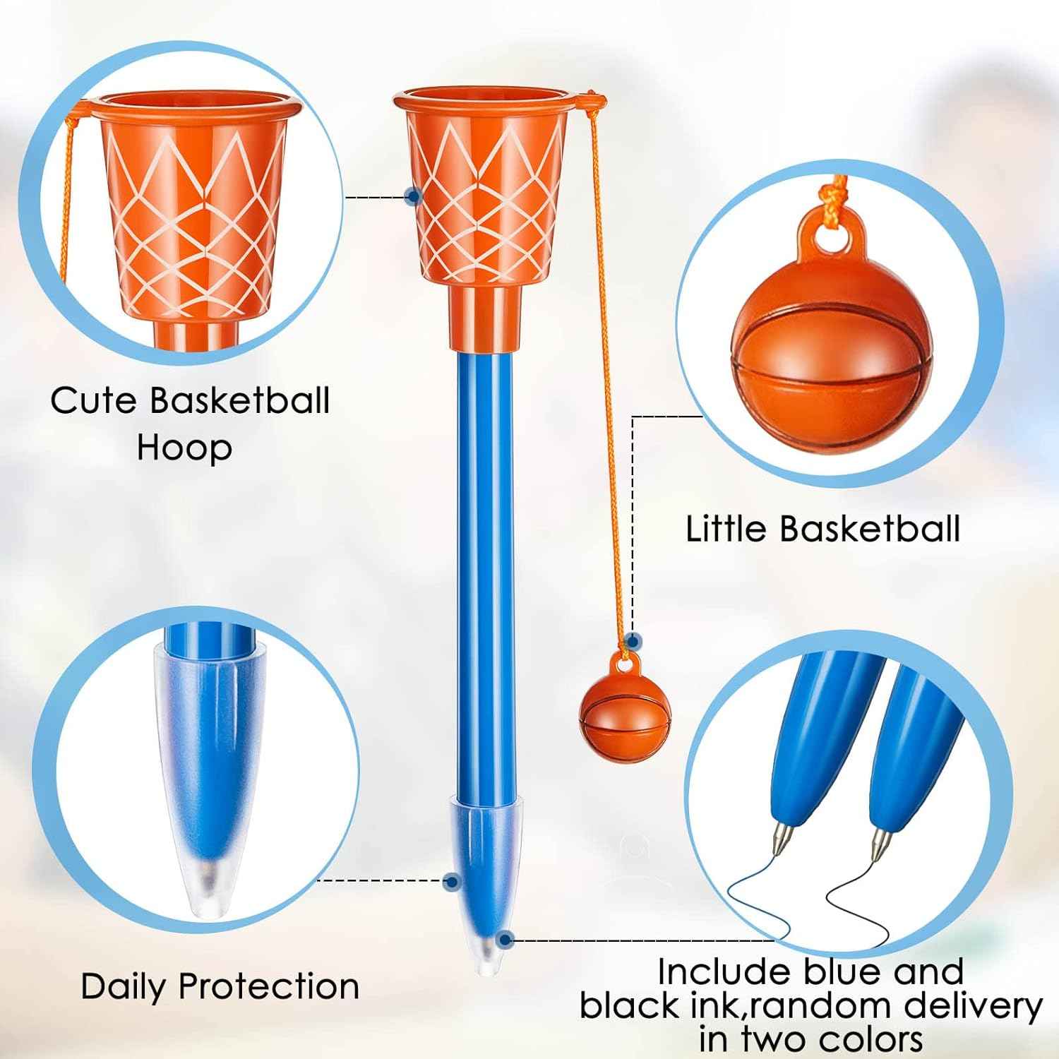 18PCS Basketball Hoop Ballpoint Pens for Birthday School Party Favors - TTpen