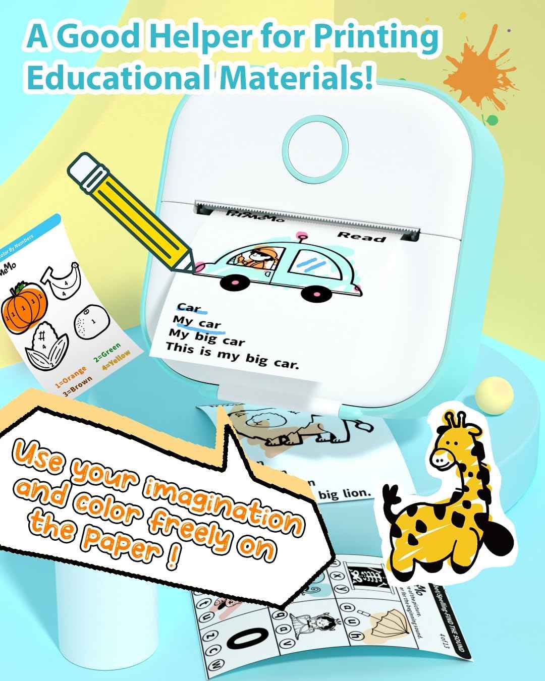 Phomemo T02 Label Maker Thermal Sticker Printer with 3 Roll Paper - TTpen