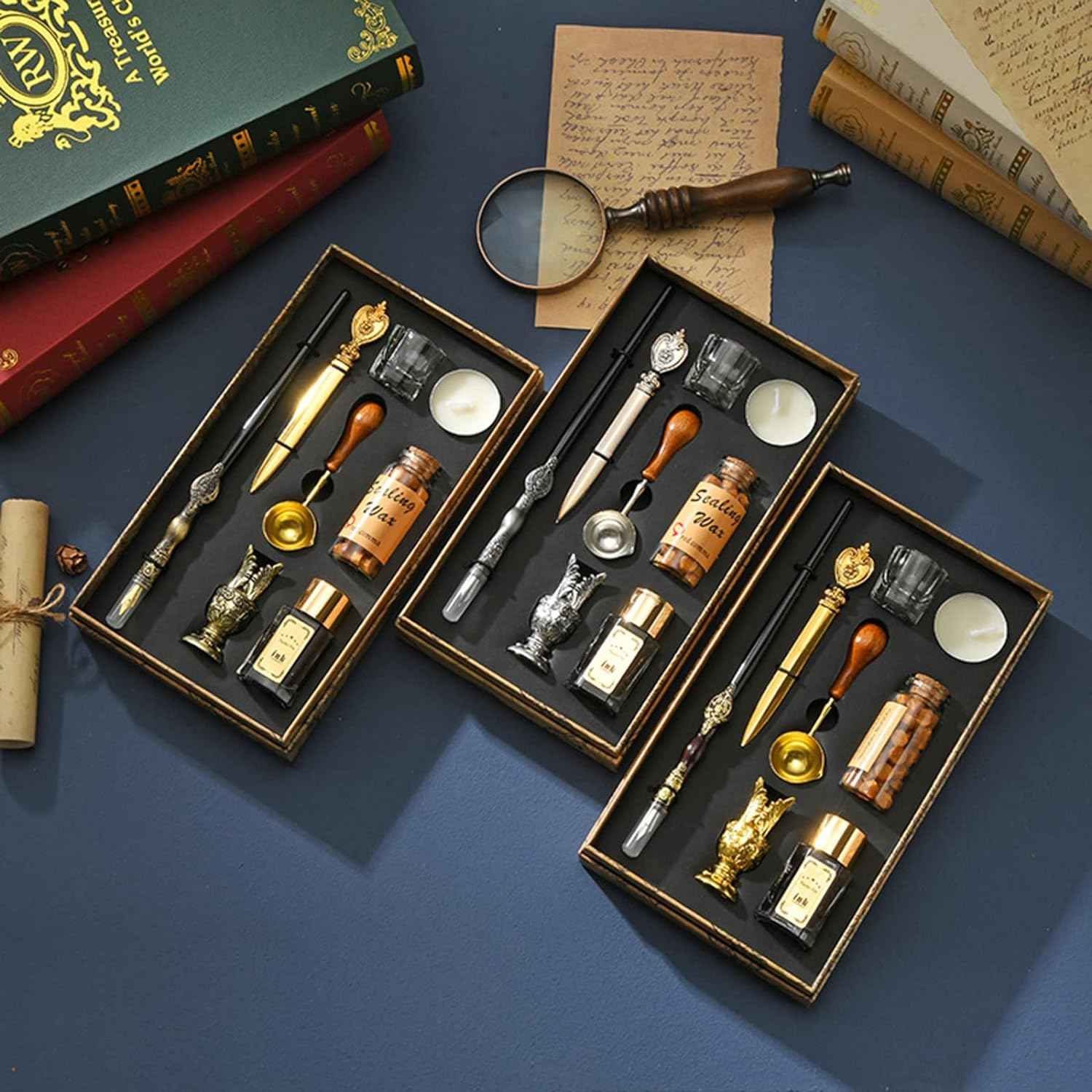8pcs Dip Pen Ink Wax Seal Letter Opener Tool Calligraphy Gift Set - TTpen