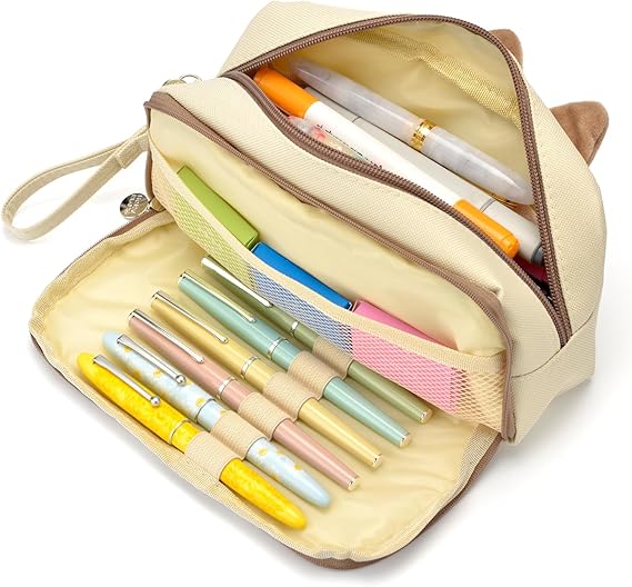 3D Cat Large Capacity Pencil Case Pouch Organizer