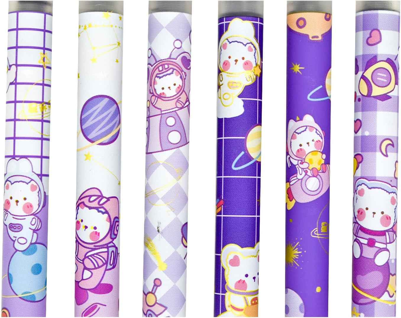 12PCS Astronaut Bear Spaceman Liquid Quick Dry Ink Rollerball Pens - TTpen