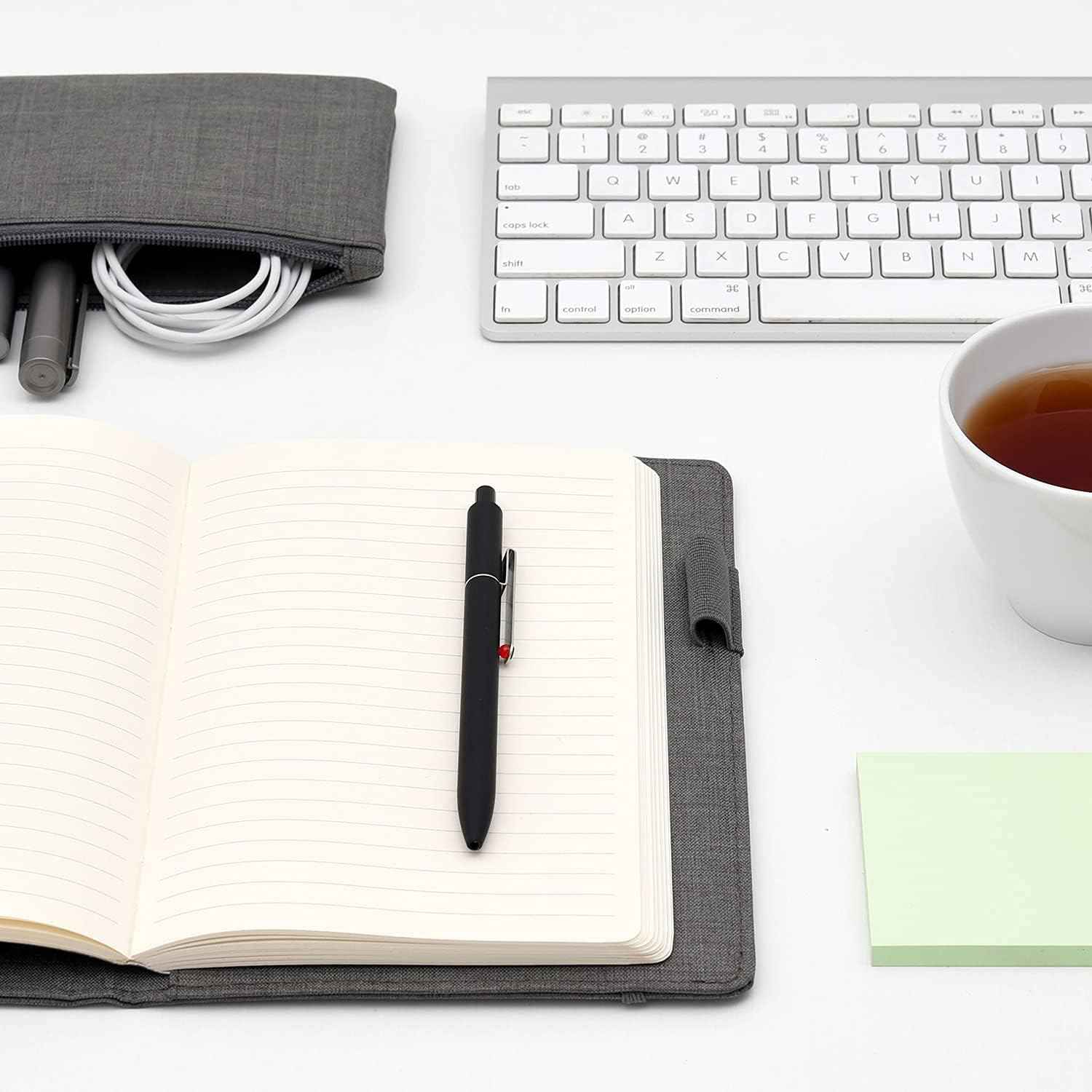 Kaco 0.5mm Black Retractable Liquid Gel Pen,10 pack - TTpen