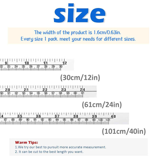 12/24/40 Inch Tape Measure for Work Woodworking,Saw,Drafting Table 3 Pack - TTpen