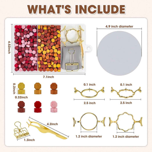 400pcs Wax Seal Kit with 2 Metal Wax Seal Mold - TTpen