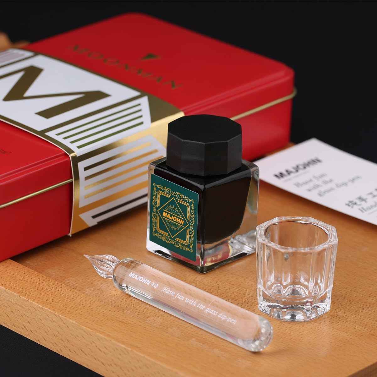 Majohn Crystal Glass Dip Pen Glass Pen Kit