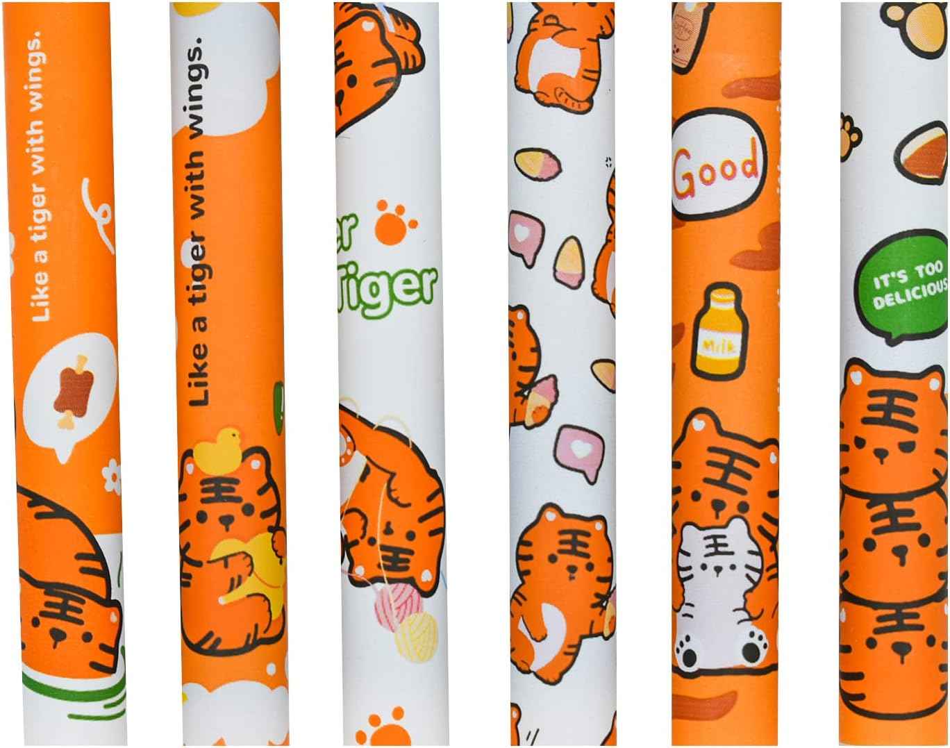 12PCS Tiger Liquid Ink Quick Dry Ink Rollerball Pens Black Ink - TTpen