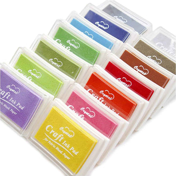 15 Colors Craft Ink Pad for Stamps Paper Wood Fabric - TTpen
