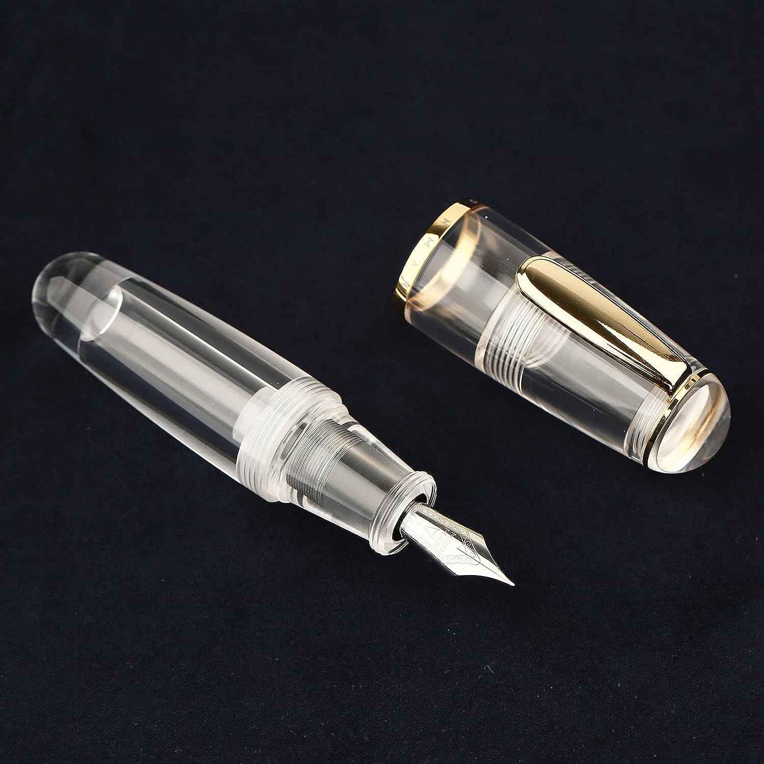 Majohn Q1 Mini Fountain Pen Short Resin Pocket Pen Large Capacity - TTpen