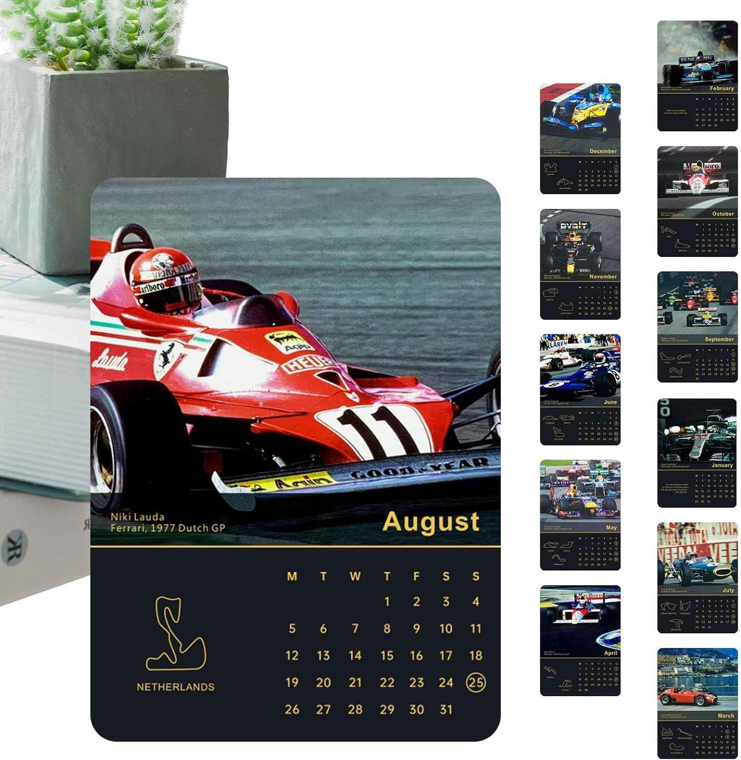 2024 Wall Formula 1 Monthly Calendar for F1 Fans - TTpen