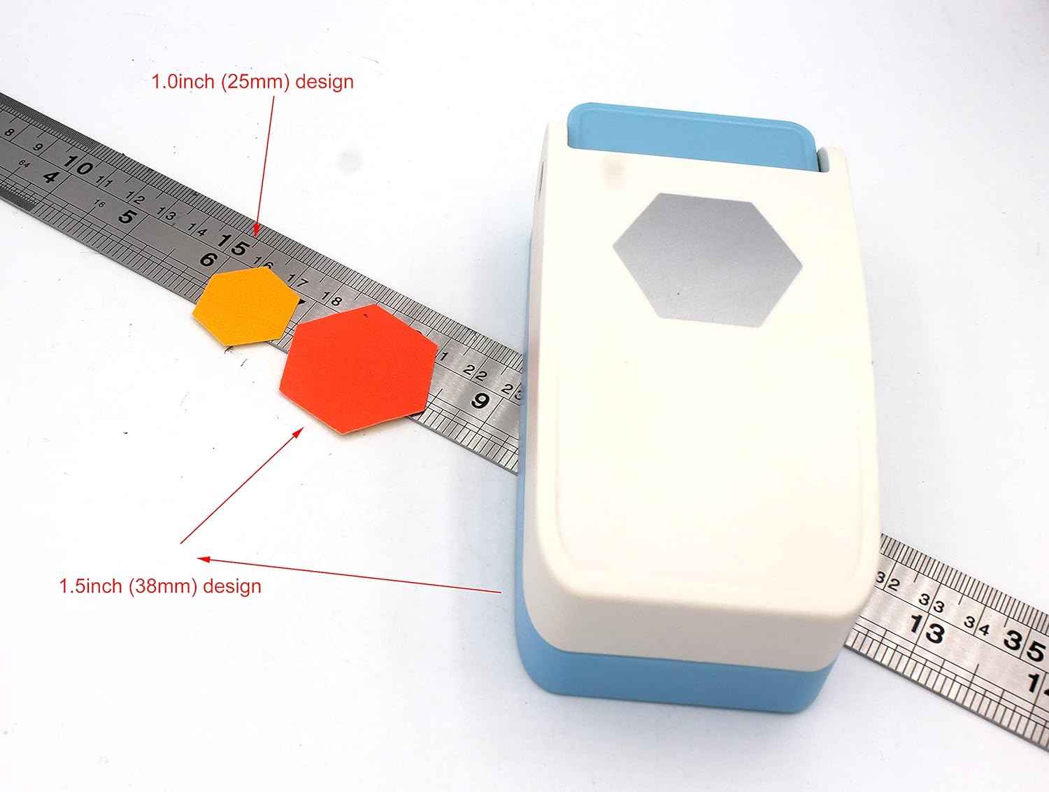 38mm Craft Scrapbooking Embossing Paper Pucher Hexagon 1.5inch - TTpen