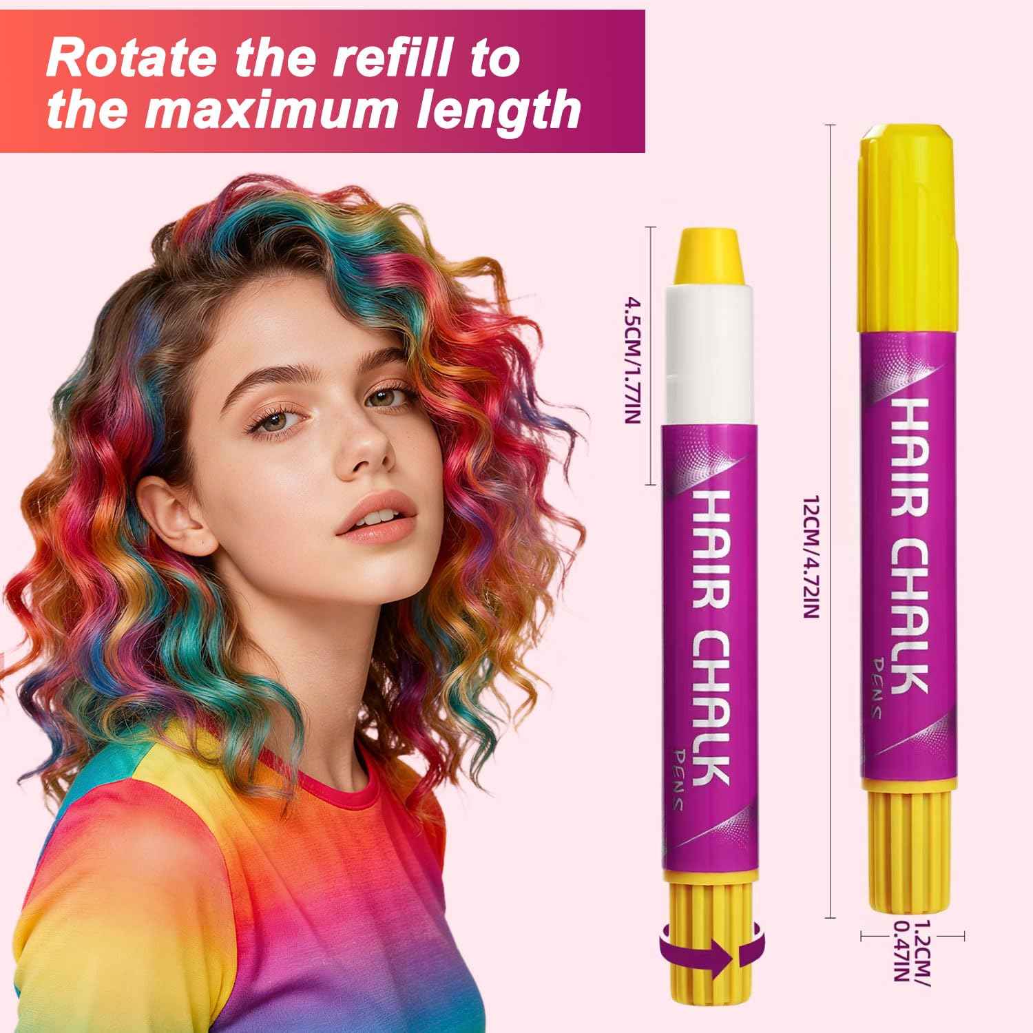 10 Color Temporary Hair Chalk Pens for Girl