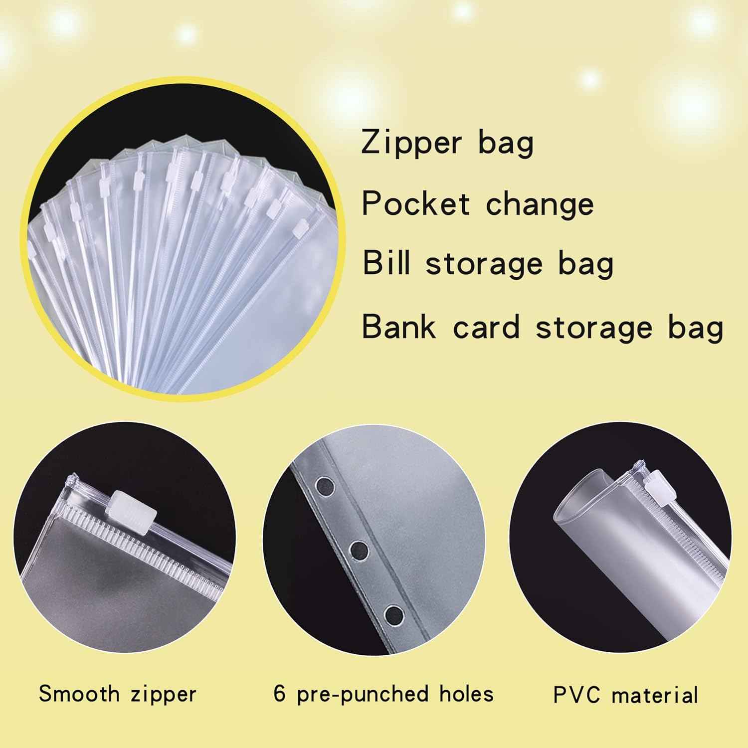 A6 Budget Binder with 12pcs Zipper Cash Envelopes Money Organizer - TTpen