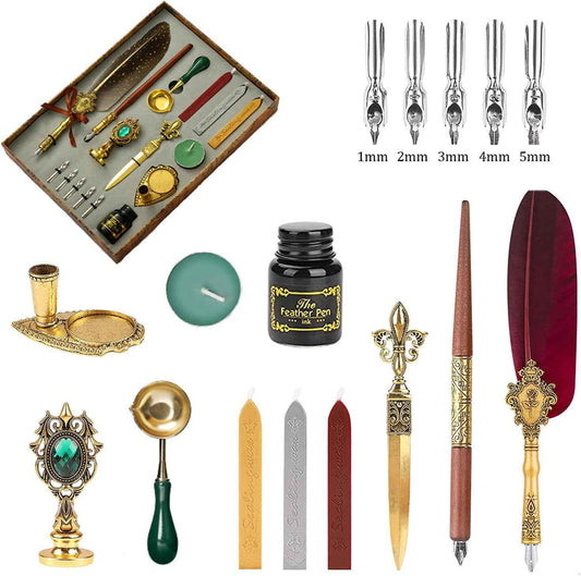 Calligraphy Feather Quill Pen and Ink Set - TTpen
