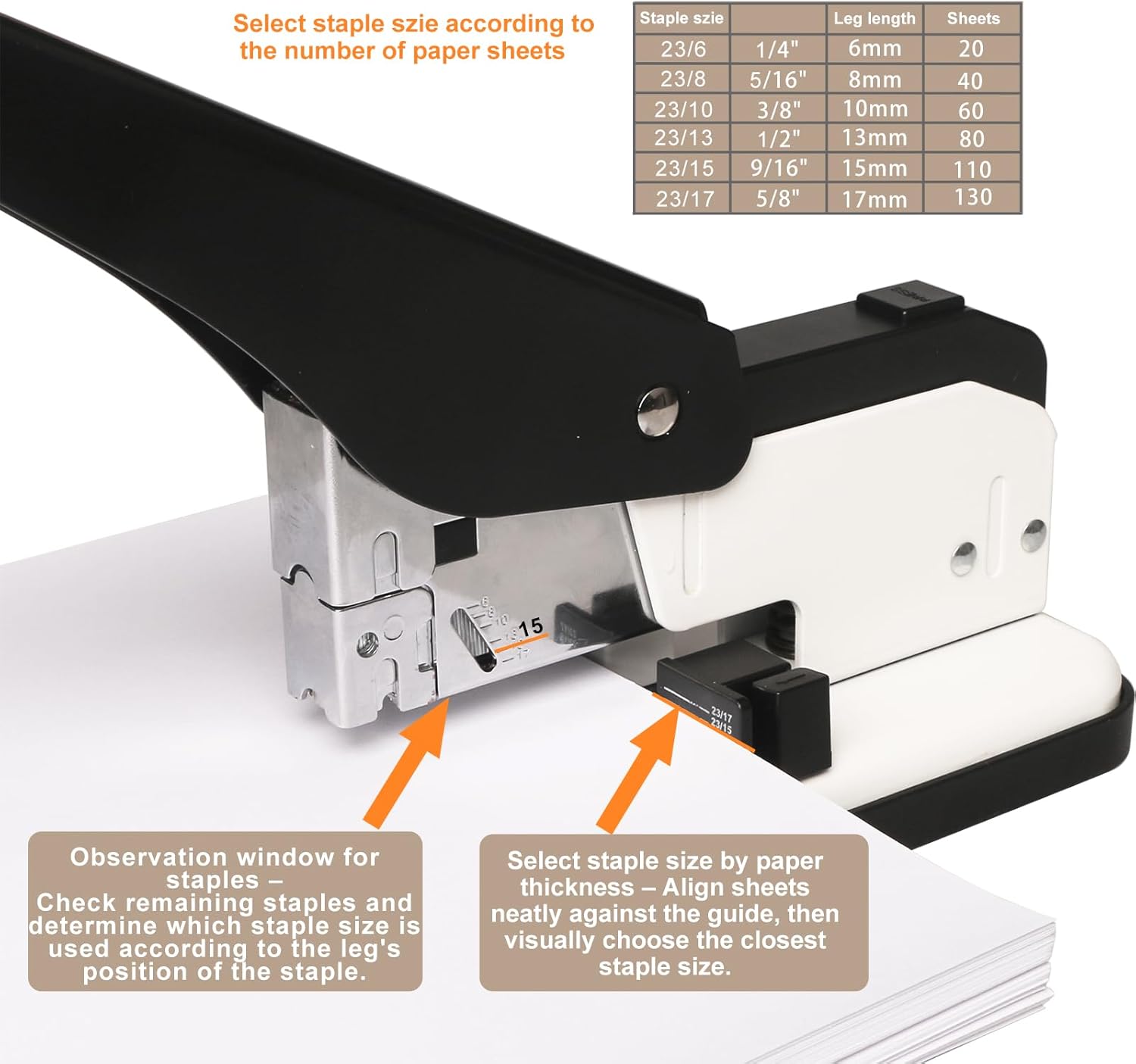 KW-Trio Heavy Duty Stapler – 130 Sheets High Capacity