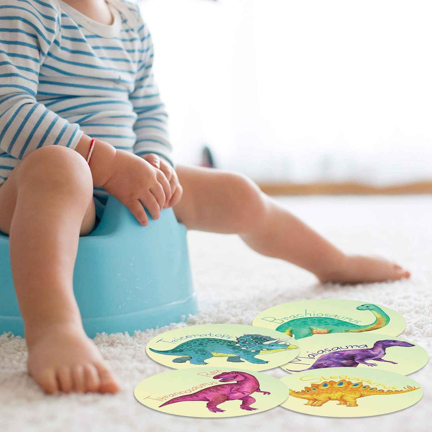 10Pcs Potty Training Stickers Dinosaur for Kid Toilet Target Training - TTpen