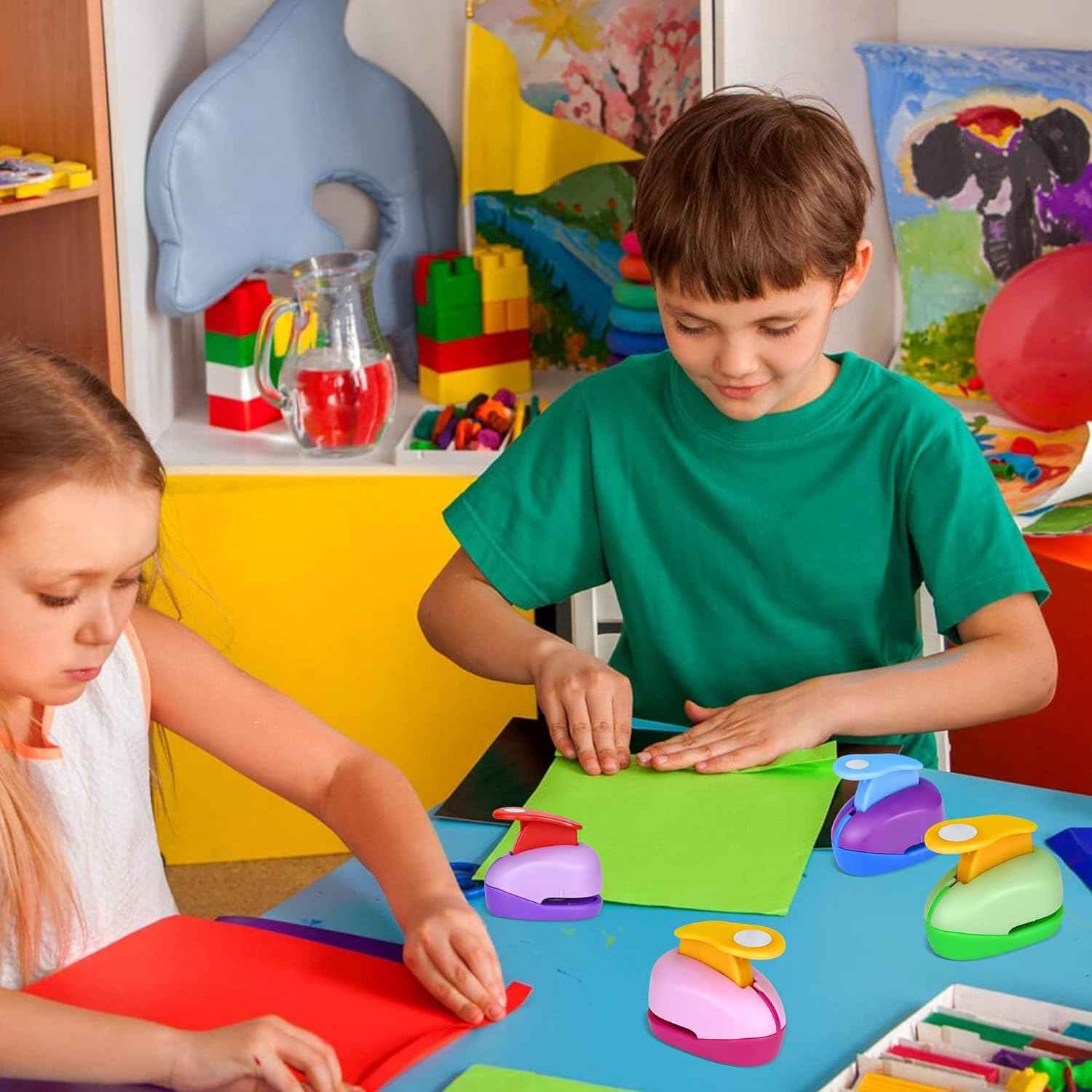 3Pcs 1 Inch Paper Punches with Heart,Star,Circle Craft Hole Shapes - TTpen