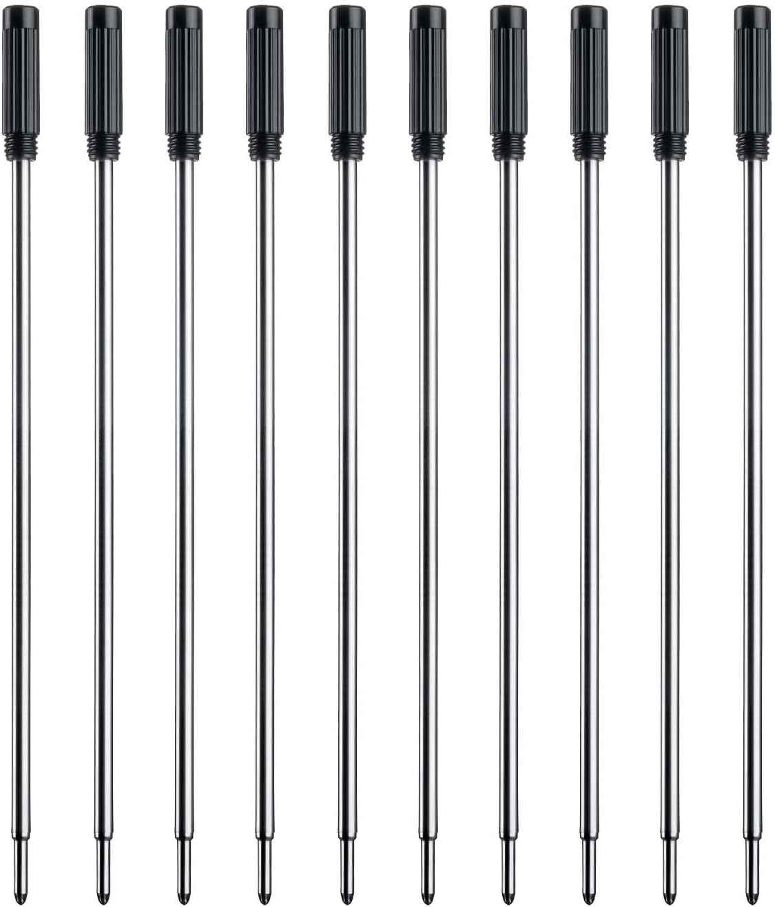 10pcs Black Ink Refills,Replaceable Pen Refills,1mm Medium Tip 116mm - TTpen