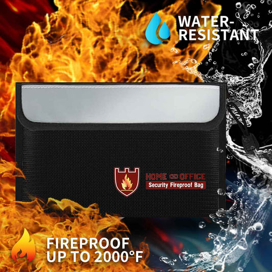 Fireproof Document Bag with Reflective Strip & Zipper (3 Pack) - TTpen