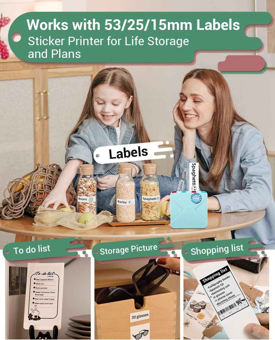 Phomemo M02S HD Bluetooth Thermal Photo Printer with 6 Roll Paper - TTpen