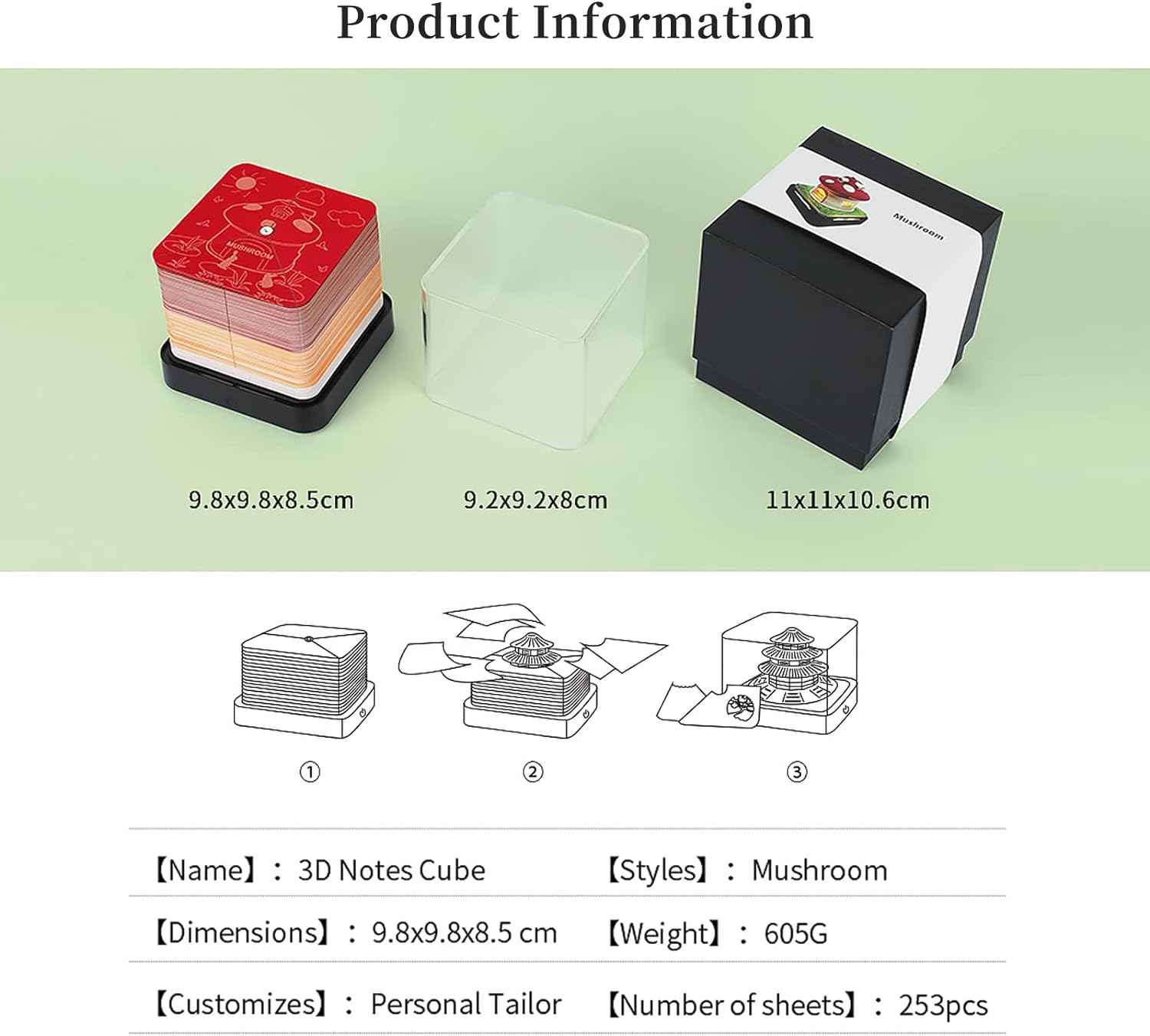 2024 Time Piece Mushroom Calendar Memo Pad with LED Lights - TTpen