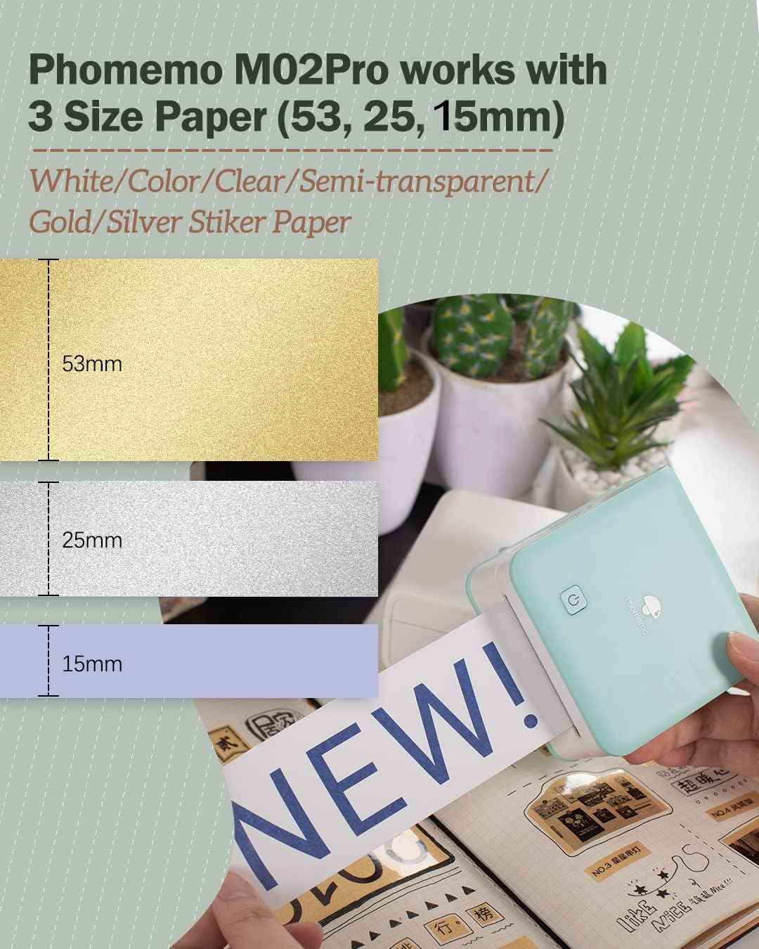 Phomemo M02 Pro Pocket Thermal Bluetooth Photo Printer Type-C Charging - TTpen