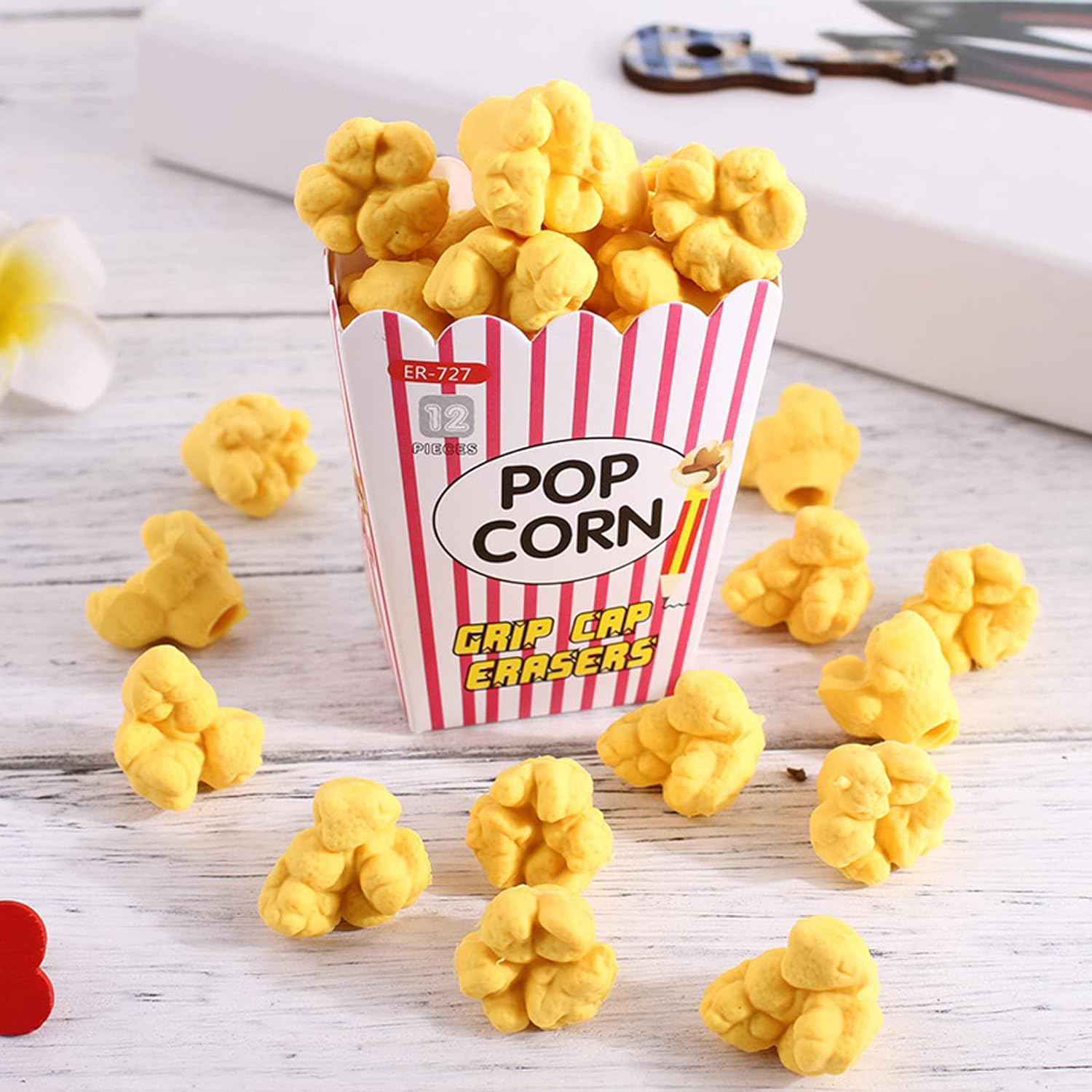 Food Popcorn Pencil Top Erasers 36 Pack - TTpen