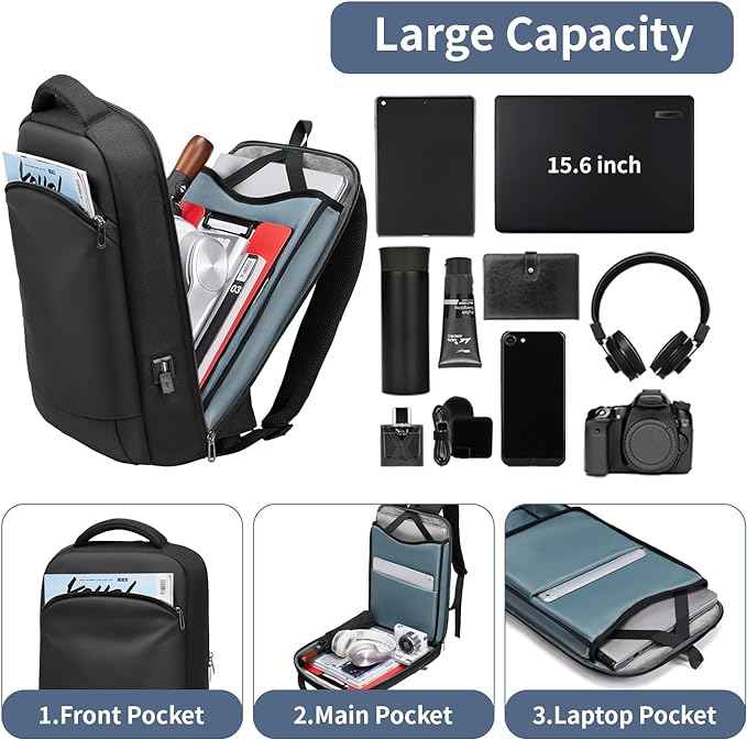 Eurcool Slim College Laptop Backpack 15.6 inch - TTpen