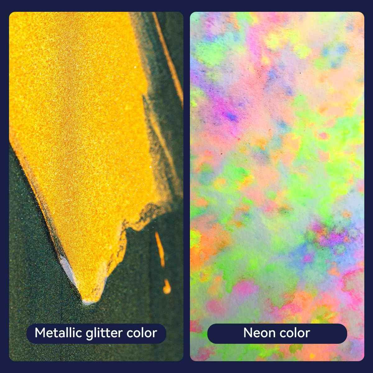 24 Colors Watercolor Paint Set Metallic Glitter Color - TTpen