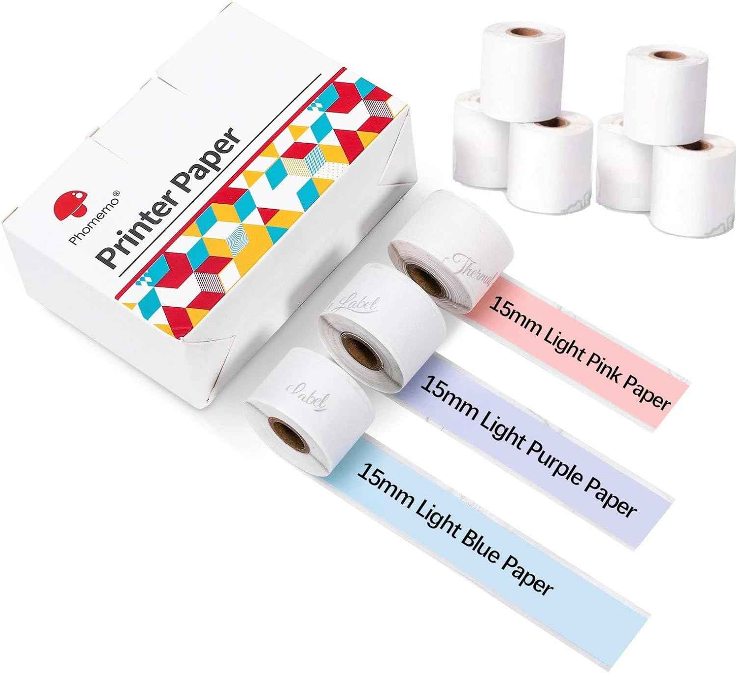 Phomemo 9 Roll 15mm Adhesive Thermal Paper for M02S/M02 Pro Printer - TTpen