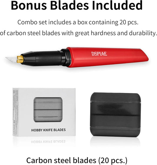 DSPIAE  Precision Hobby Knife Set for Miniatures with 20 Blades