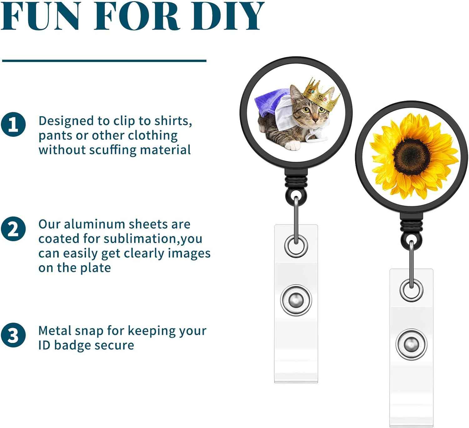 28Pcs Blank Sublimation Tag Holder for ID Card Keys Name Tag DIY - TTpen