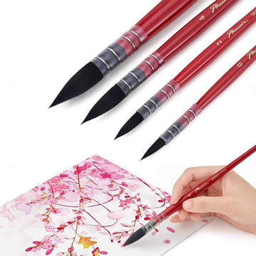 4PCS Watercolor Synthetic Squirrel Hair Paint Brushes Kit - TTpen
