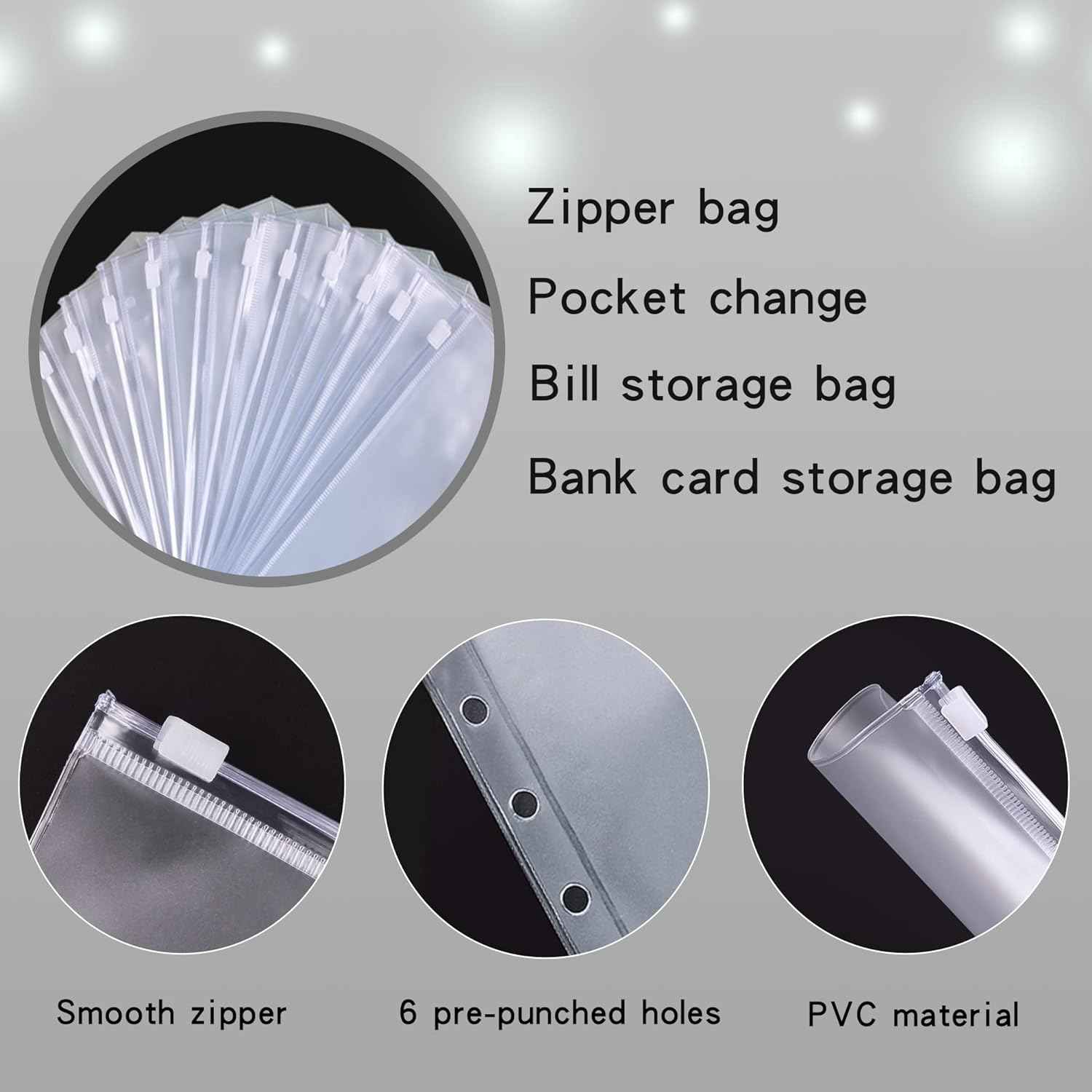 A6 Budget Binder with 12pcs Zipper Cash Envelopes Money Organizer - TTpen