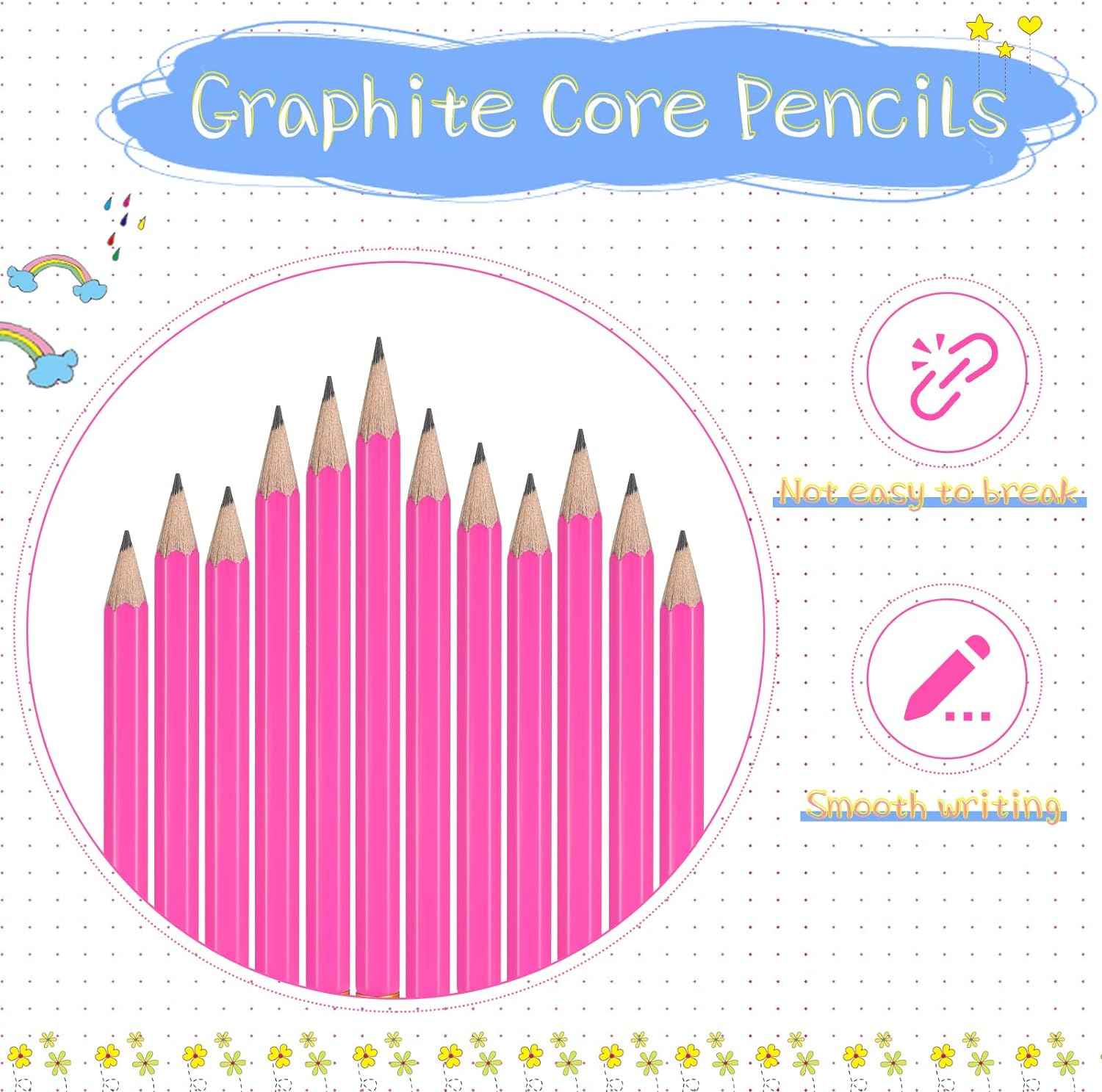 48 Pieces Golf Short Pencils with Eraser for Kids - TTpen