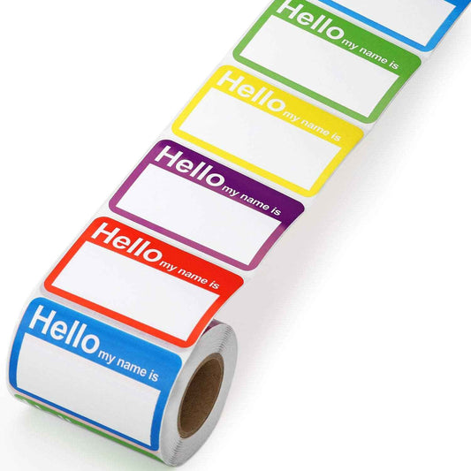 5 Colors (Hello My Name is) Name Tags Stickers 400 Labels - TTpen
