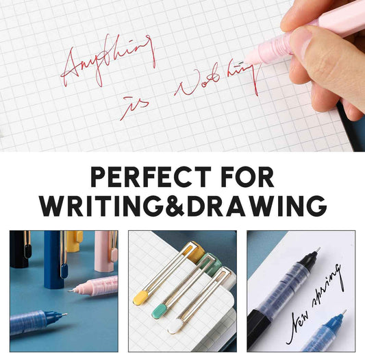 M&G 0.5mm Liquid Rollerball Pens,Black Ink 6 Pack - TTpen